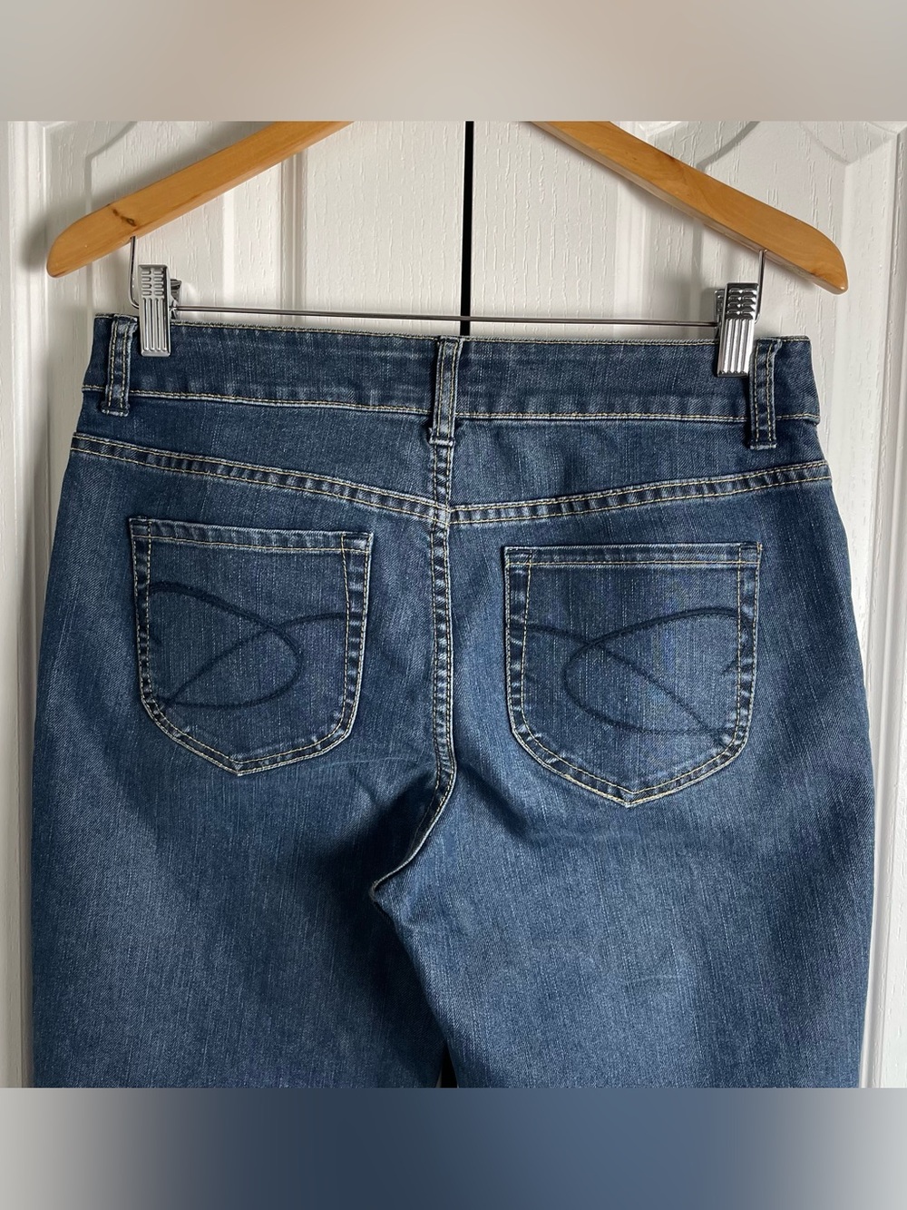 Chico's Platinum Denim Ultimate Fit Slim Leg Jeans Women’s Size 0.5 (S/6) Blue - Picture 7 of 15